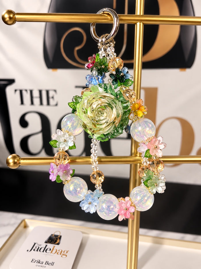 The JadeBags Pastel Garden Rose Charm