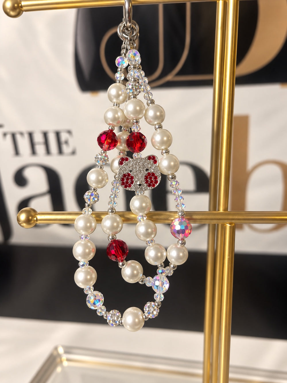The JadeBags Red & Pearl Character Charm
